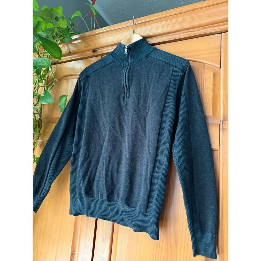 BKE Sweater Mens 1/4 Zip Long Sleeve Pullover SZ Small